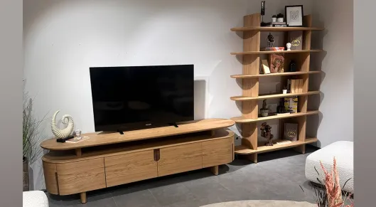 Product img 1, Oslo Ceviz Ahşap Ayaklı Tv Ünitesi